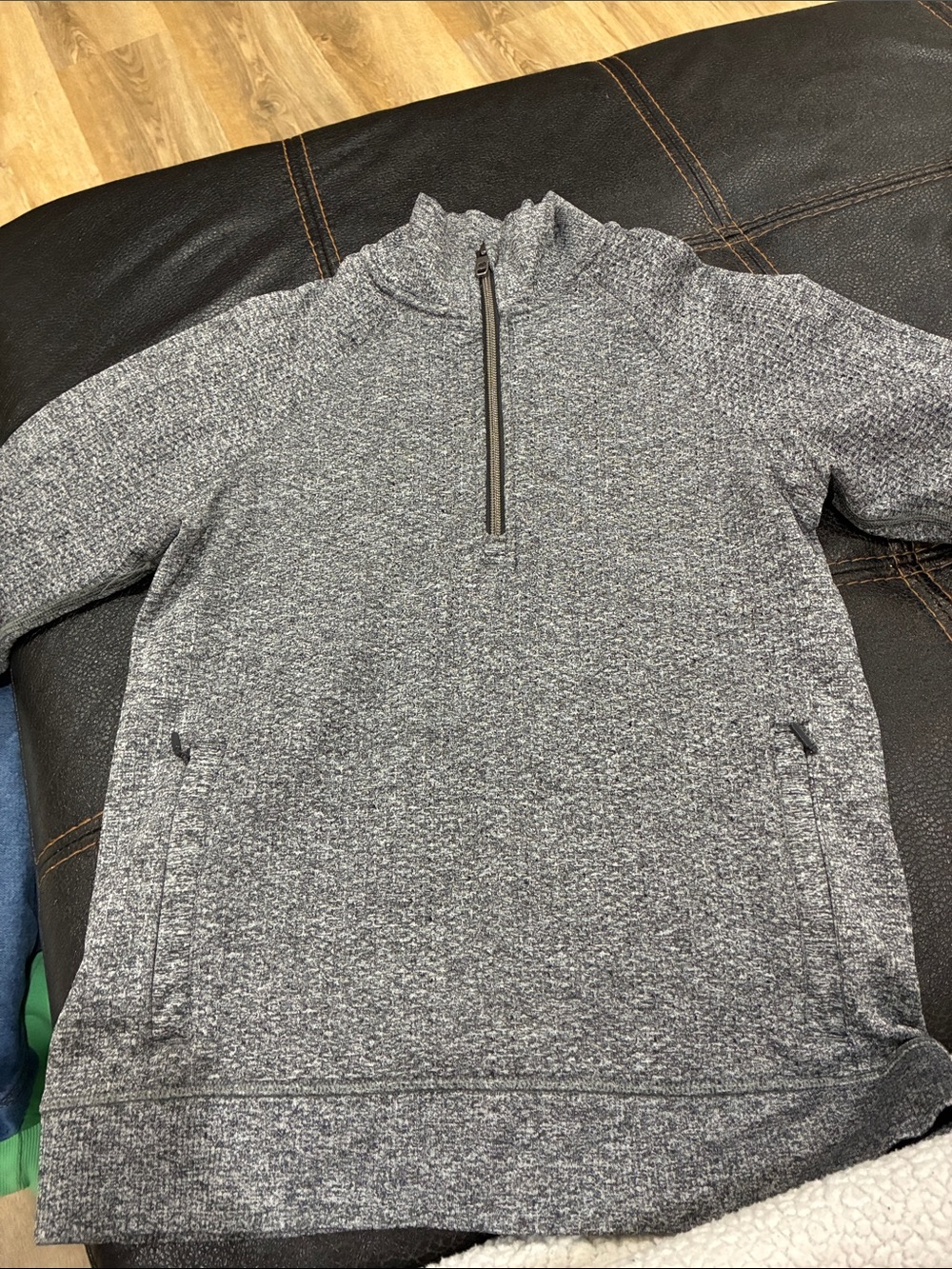 lululemon athletica Black and Gray Heather Zip-Up Sweater